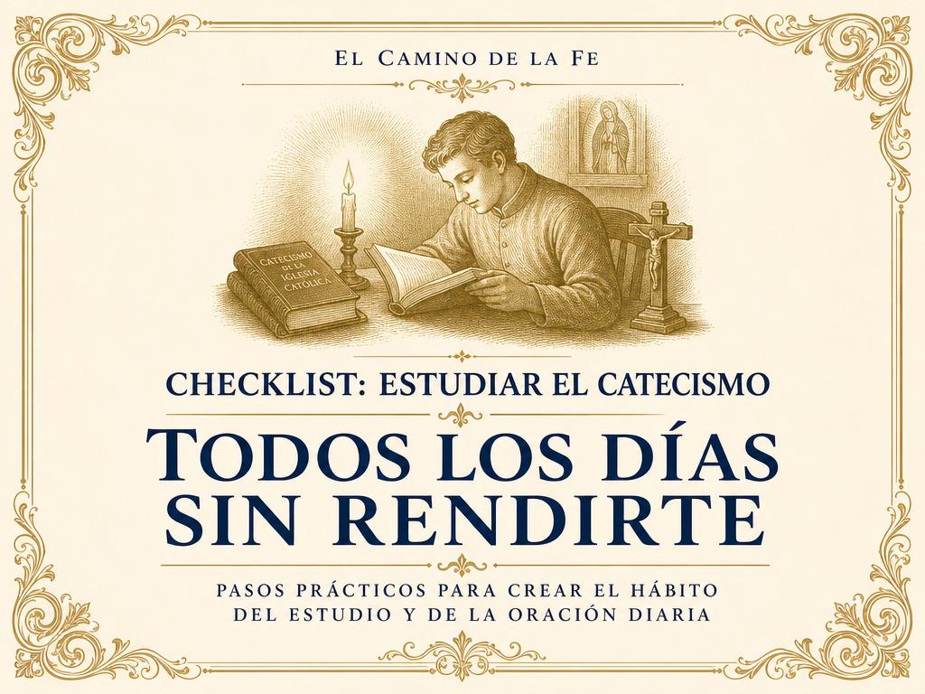 Portada: Checklist: Estudiar el Catecismo todos los días sin rendirte